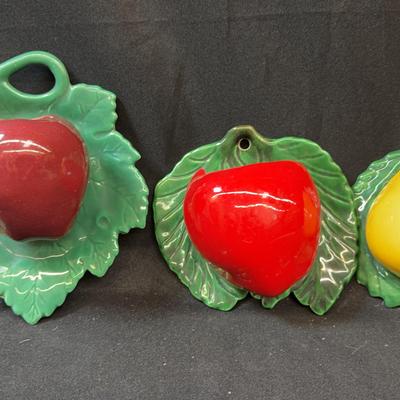 Bonner of Laguna California Apple Wall Pocket Vase Art Pottery Midcentury