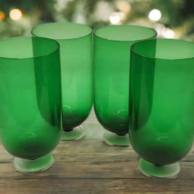 Lenox Holiday Vogue Emerald Green 5 5/8” Wine Goblet(s) Set Of 4
