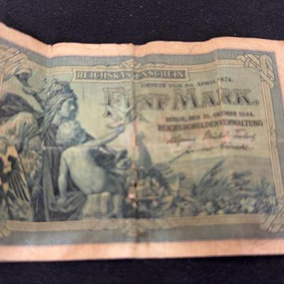German 5 Mark banknote (Fünf Mark) 1904