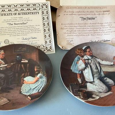 Norman Rockwell Collectible Plates – The Storyteller And The Painter