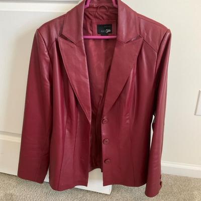 Womens Red Leather Jacket