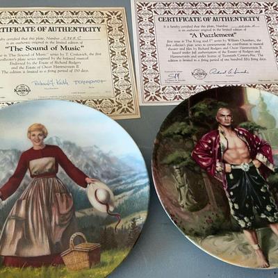 Two Collectible Plates – Sound Of Music And The King And I