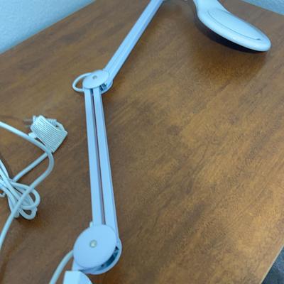 Clamp On Magnifying Lamp, White 