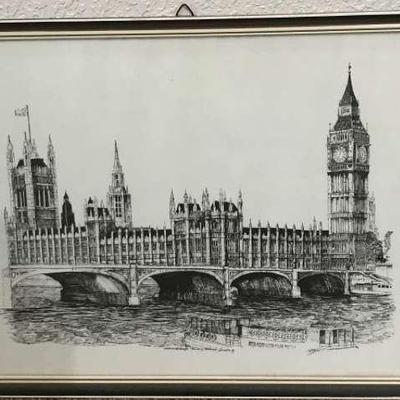 Lot Of 4 Pieces Of Art - Featuring Scenes From London