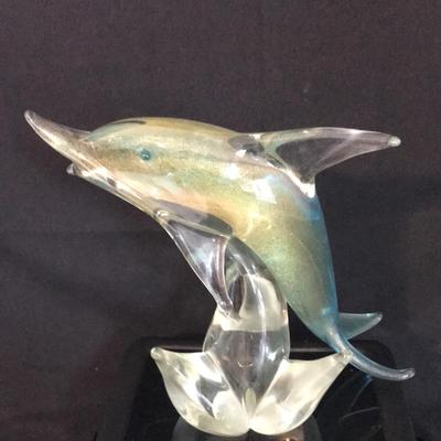 Dolphin Glass Figurine