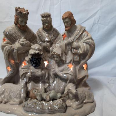 Ceramic Nativity Light