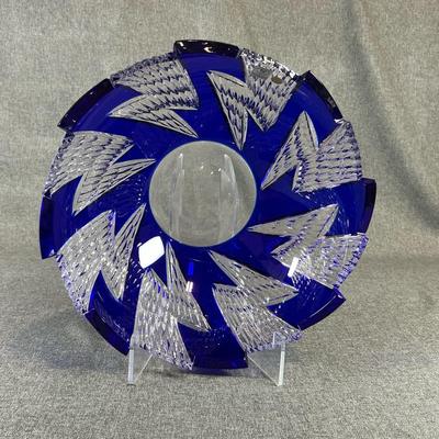 Caesar Crystal Bohemiae Storm Extra Large Berry Bowl In Cobalt 