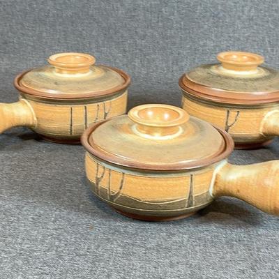 3 French Onion Soup Bowls With Lids