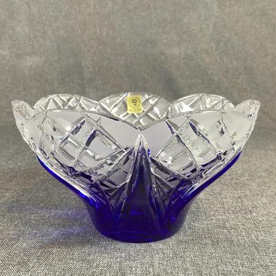 Caesar Crystal Bohemiae Frost Medium Lemon Cup In Cobalt