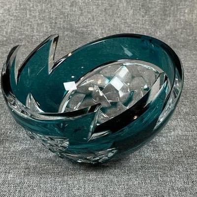Caesar Crystal Bohemiae Neptune Standard Chestnut Bowl In Azure