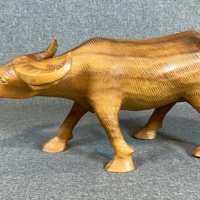 Vintage Teak Handcarved Water Buffalo