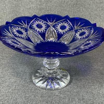 Caesar Crystal Bohemiae Ilona XL Plum Compote In Cobalt