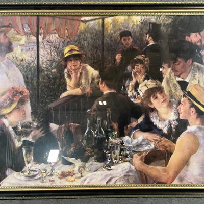 Print Of Luncheon Of The Boating Party By Pierre-Auguste Renoir (wood Frame)