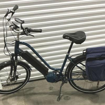 BIKTRIX Stunner 28” Cruiser E-Bike With Suntour NEX Forks Canvas Pannier Bags And Extra Saddle