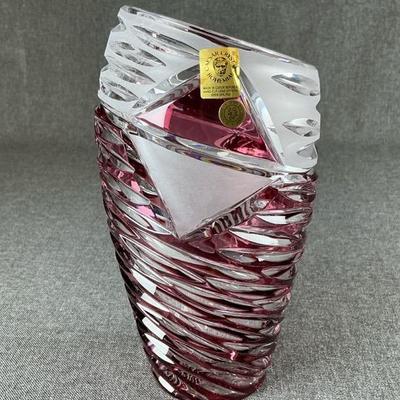 Caesar Crystal Bohemiae MIRAGE Medium Chamber Vase In Ruby