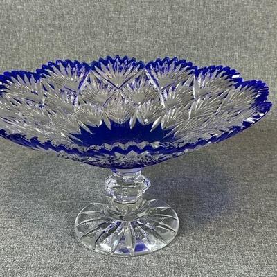 Caesar Crystal Bohemiae Ananas XL Plum Compote In Cobalt