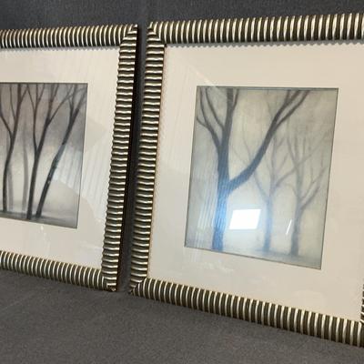 Soft Light Framed Art-Trees (Set Of 2)