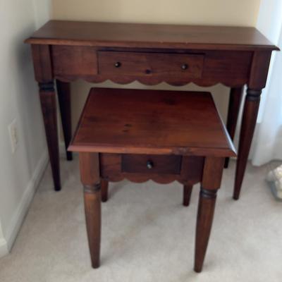 Wooden Sofa Table And Matching Side Table