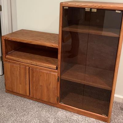 Oak Finish Entertainment Center
