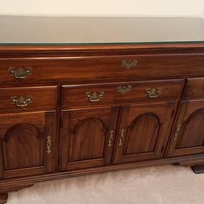 Pennsylvania House Buffet With Protective Glass Top