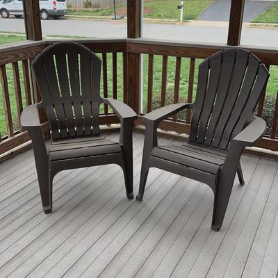 Brown Plastic Adirondack Chairs