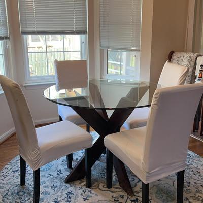 Glass Top Kitchen Table With Chairs