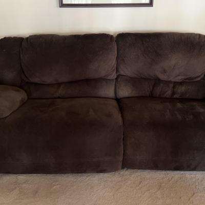 Plush Electric Reclining Couch