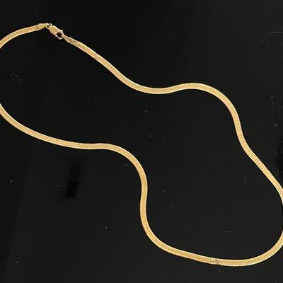 14K Yellow Gold Herringbone Chain
