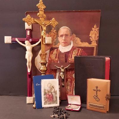 Religious Collectibles With Pope Pius Xll Print 