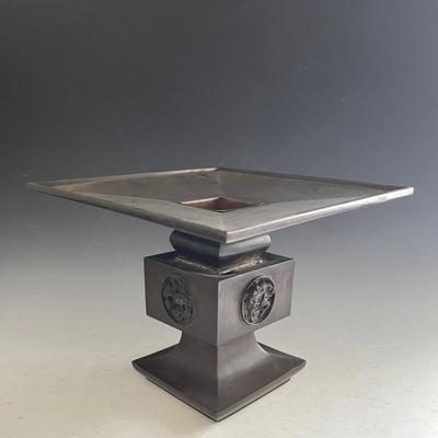 Japanese Bronze Ikebana Pedestal 