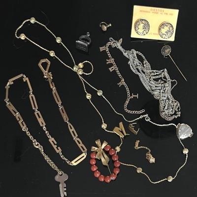 Vintage Jewelry and Antique Phoenix Bird Wax Sealer, Grosse German Necklace 