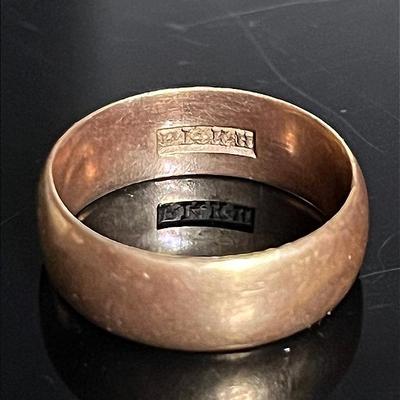 14K Yellow Gold Band, Antique 