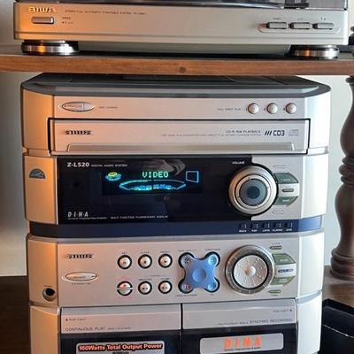 AIWA Z-L520 Stereo System With Compact Disc, Cassette, Turntable & Speakers