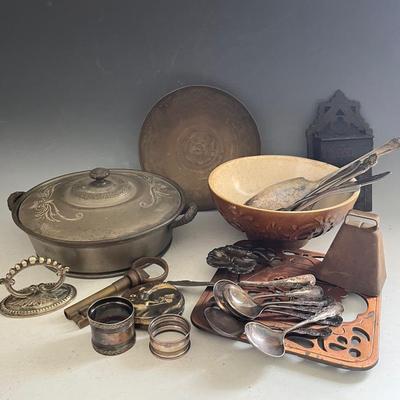 Vintage Metal Ware and Haeger Bowl