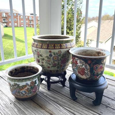 Chinese Ceramic Planters (3)