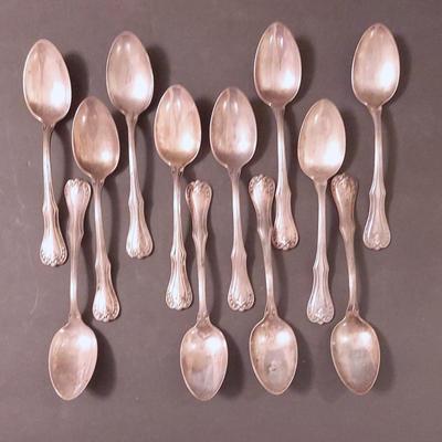 Antique Reed And Barton Sterling Soup Spoons -12