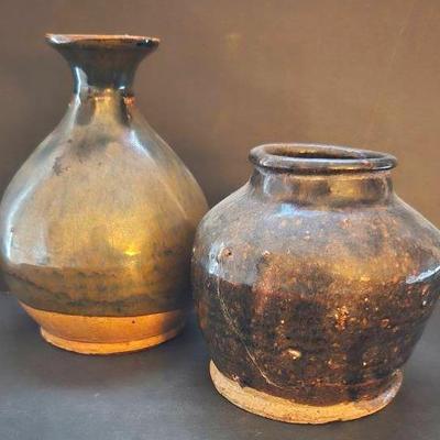 Vintage Pottery Glazed Vases