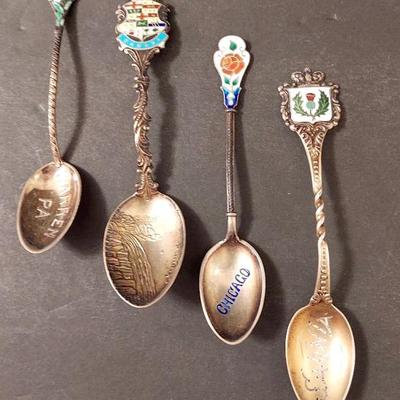 Sterling Souvenir Spoons (4) 
