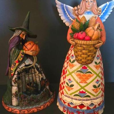 Give Thanks And Spellbound Figurines By Jim Shore In Boxes