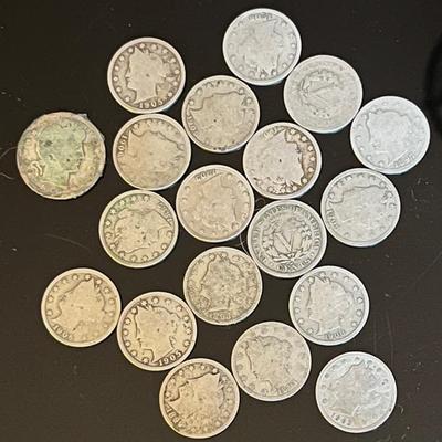 Liberty V Nickels (18) 1887-1909 and 1906 Liberty Head Quarter