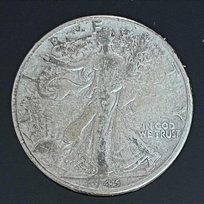 1943 Walking Liberty Silver Half Dollar 90% Silver