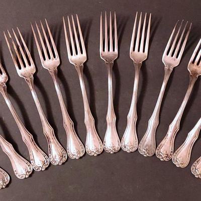 Antique Reed And Barton Set Of Twelve Sterling Dinner Forks