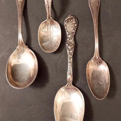 Antique Sterling Silver Spoons 