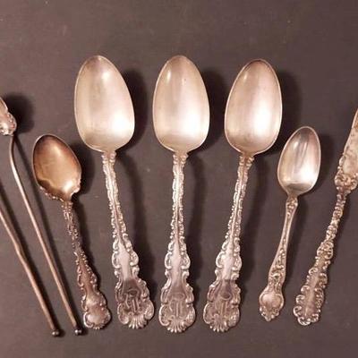 Sterling Flatware Service Pieces -8