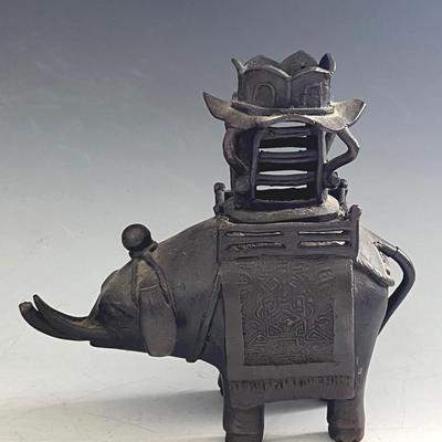 Bronze Elephant Incense Burner