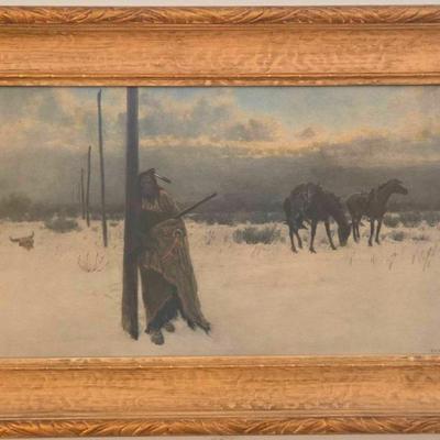 Lithograph “The Song of The Walking Wire” after F.H Farny