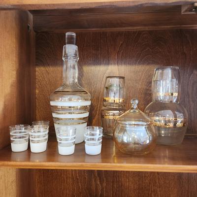 Tumble Ups And Decanter With Shot Glasses
