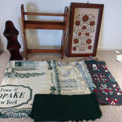 Blanket Rack, Blankets, Framed Vintage Tapestry And More