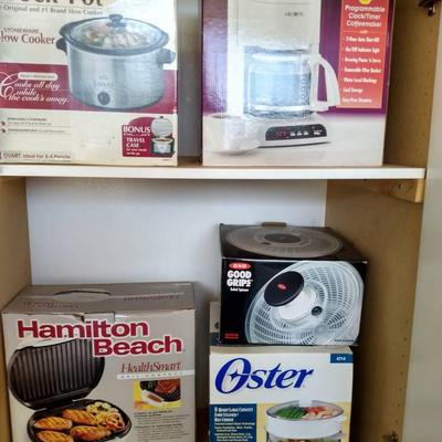 Crockpot, Hamilton Beach Indoor Grill, And More