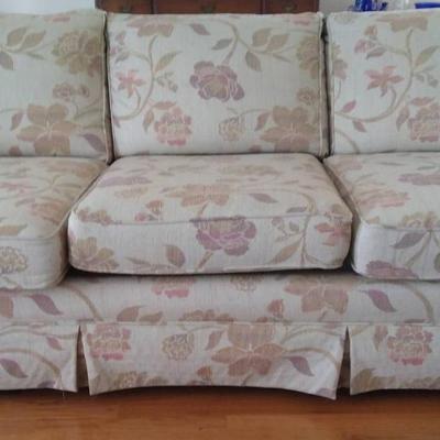 Floral Design Upholstered Couch